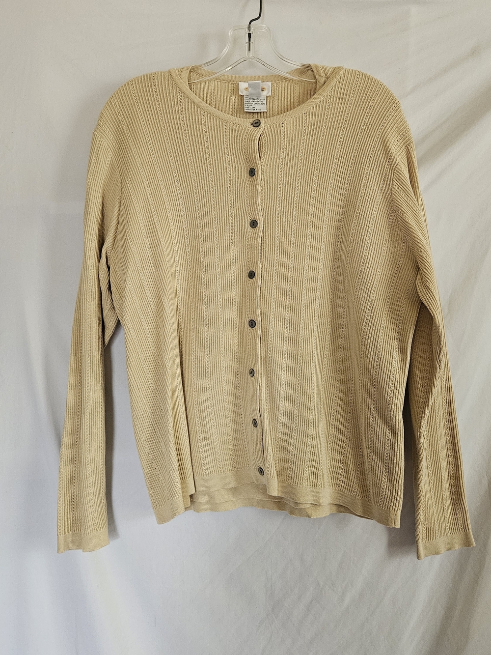 Talbots Twinset Women's Knit Button-Down Cardigan And Short Sleeve Knit Top Wome